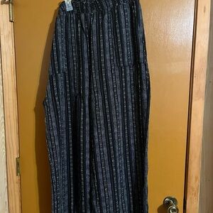 Time and Tru Black and White Striped Boot Cut Pants